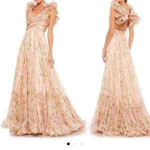 Mac duggal floral cutout gown size US10